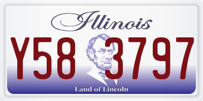 IL license plate Y583797