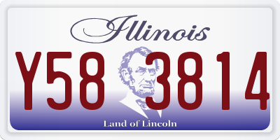 IL license plate Y583814