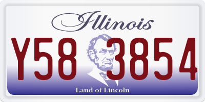 IL license plate Y583854