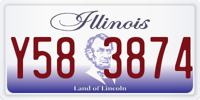 IL license plate Y583874