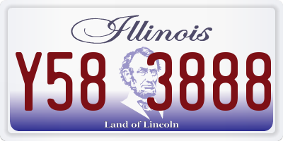IL license plate Y583888