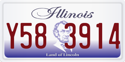 IL license plate Y583914