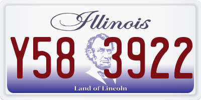 IL license plate Y583922