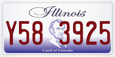 IL license plate Y583925