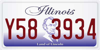 IL license plate Y583934