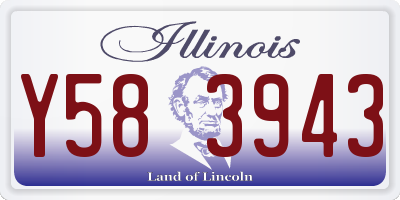 IL license plate Y583943