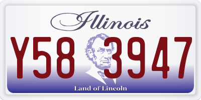 IL license plate Y583947