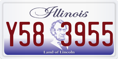 IL license plate Y583955