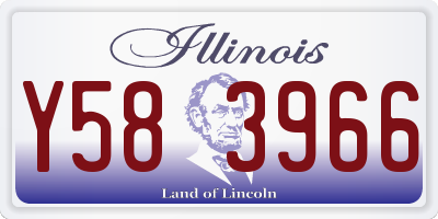 IL license plate Y583966