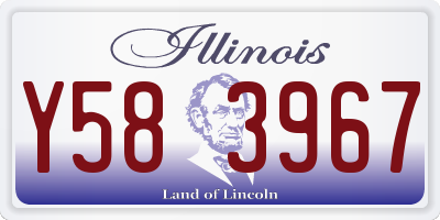 IL license plate Y583967