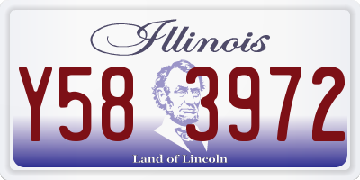IL license plate Y583972