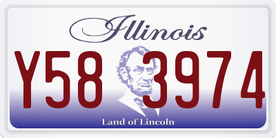 IL license plate Y583974