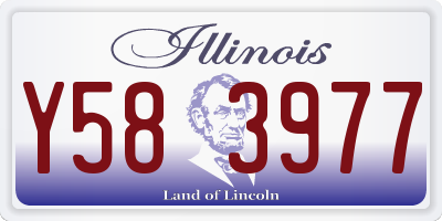 IL license plate Y583977