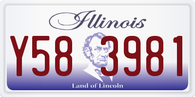 IL license plate Y583981