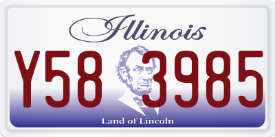 IL license plate Y583985