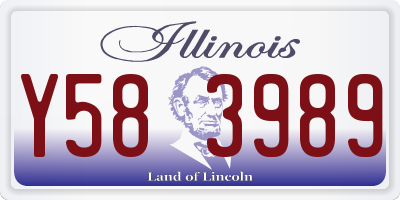IL license plate Y583989