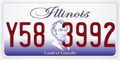 IL license plate Y583992
