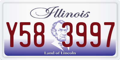 IL license plate Y583997