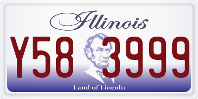 IL license plate Y583999