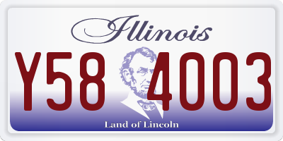 IL license plate Y584003