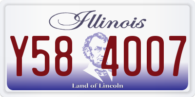 IL license plate Y584007
