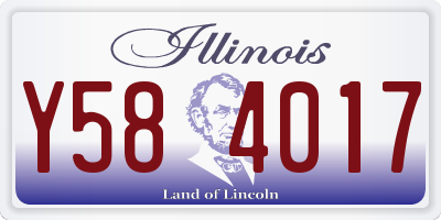 IL license plate Y584017