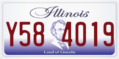 IL license plate Y584019