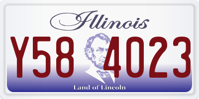 IL license plate Y584023