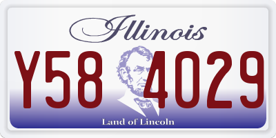 IL license plate Y584029