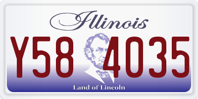 IL license plate Y584035