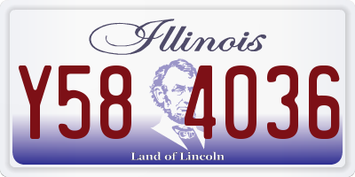 IL license plate Y584036