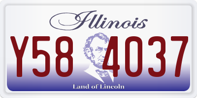 IL license plate Y584037