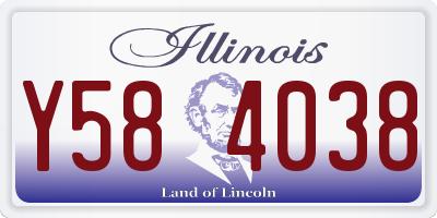 IL license plate Y584038