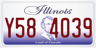 IL license plate Y584039