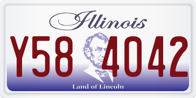IL license plate Y584042