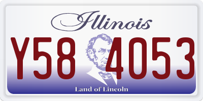 IL license plate Y584053