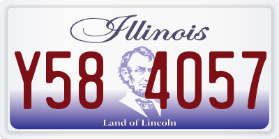 IL license plate Y584057