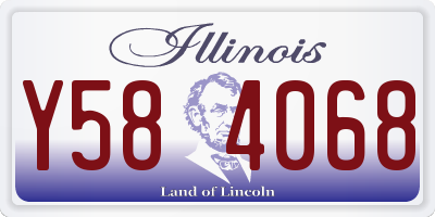 IL license plate Y584068