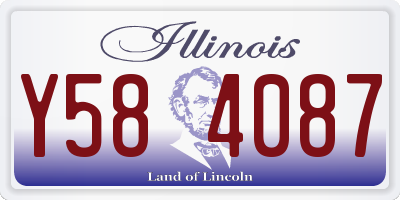 IL license plate Y584087