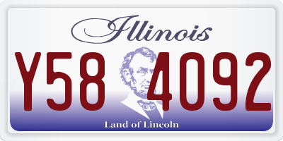 IL license plate Y584092