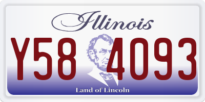 IL license plate Y584093