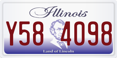 IL license plate Y584098