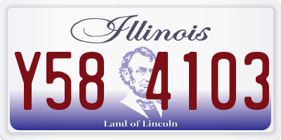 IL license plate Y584103