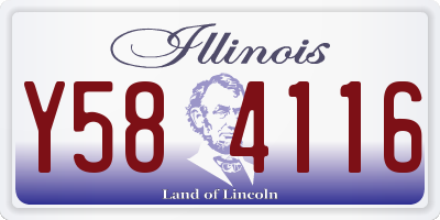 IL license plate Y584116