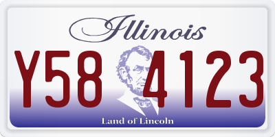 IL license plate Y584123