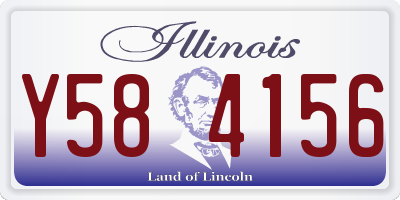 IL license plate Y584156