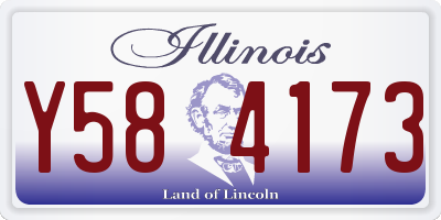 IL license plate Y584173