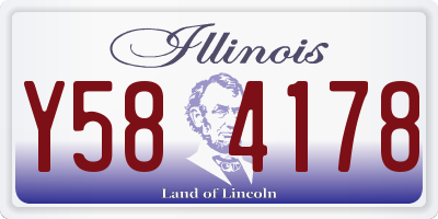 IL license plate Y584178