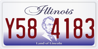 IL license plate Y584183