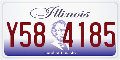 IL license plate Y584185